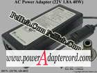22V 1.8A 40W Round BarreL (1.35/3.5mm) 2-Prong DP/N: 2317D AD-4022 22V 1.8A 40W Round BarreL (1.35/3.5mm) 2-Prong DP/N: 2317D AD-4022